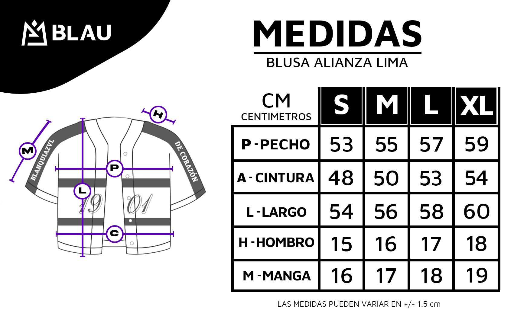 MEDIDAS DE TALLAS BLUSA